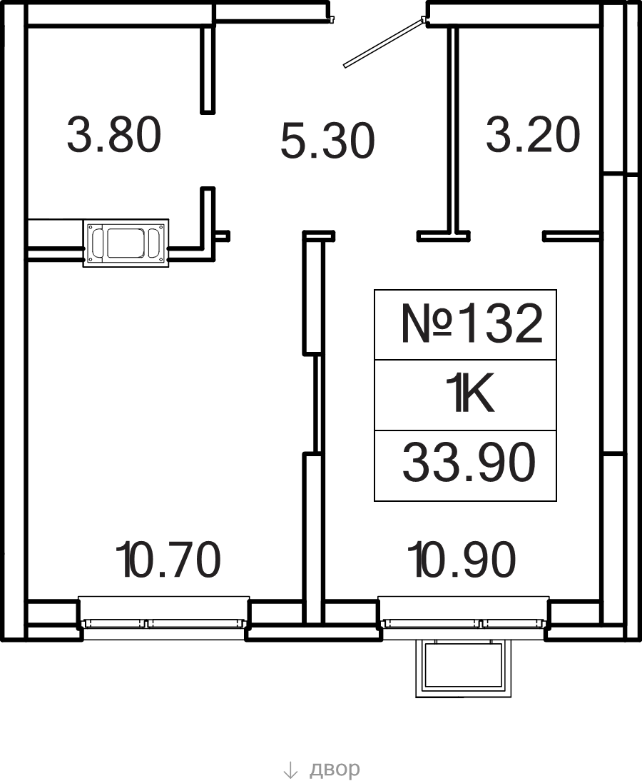 1 ккв 33,9 м²