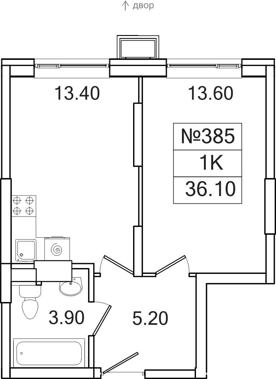 1 ккв 36,1 м²