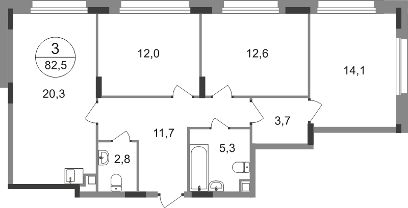 4 ккв (Евро) 82,5 м²