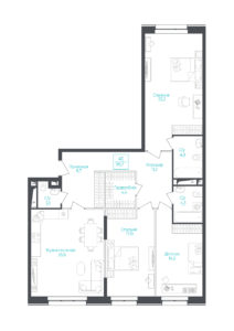 4 ккв (Евро) 121,9 м²