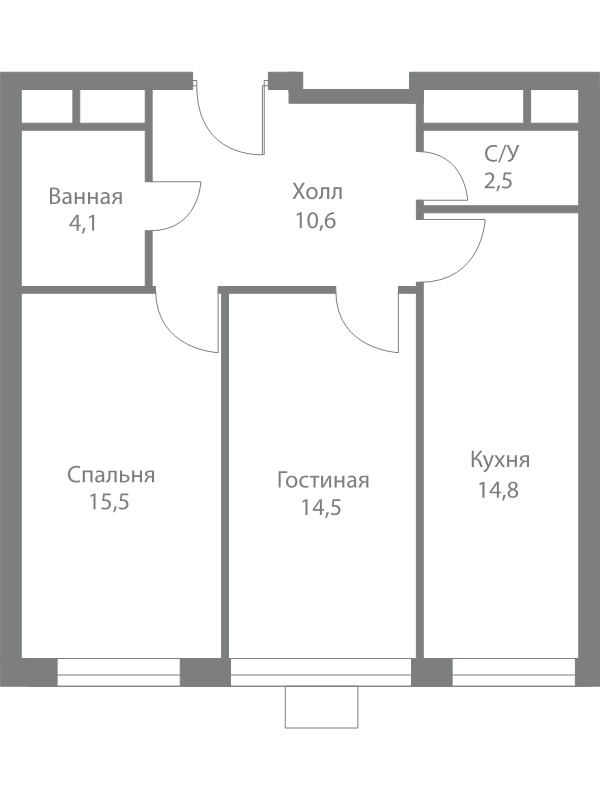 2 ккв 62 м²