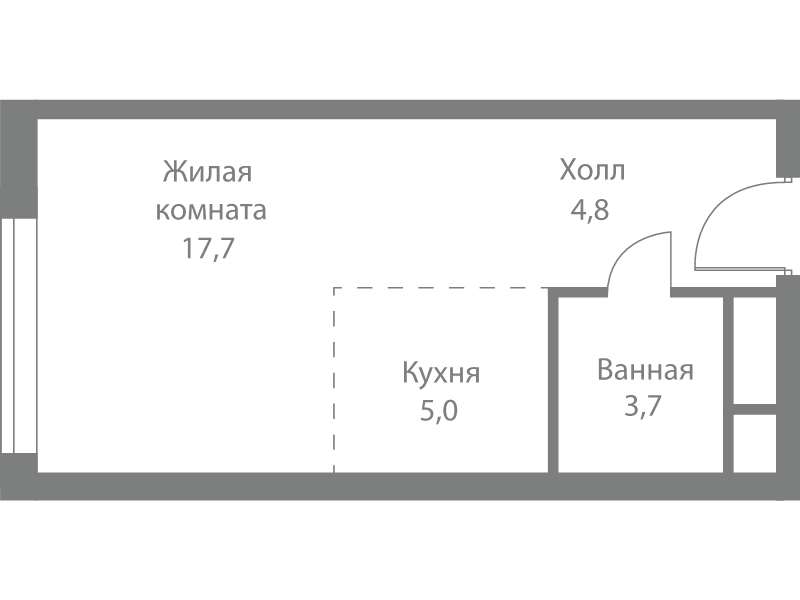 Студия 31,2 м²