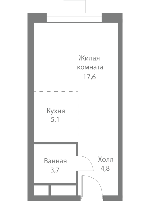 Студия 31,2 м²