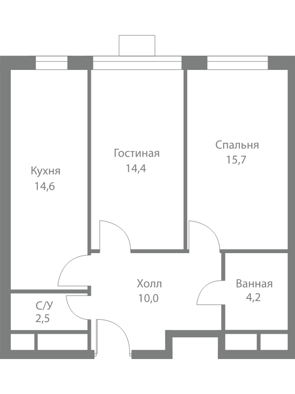 2 ккв 61,4 м²