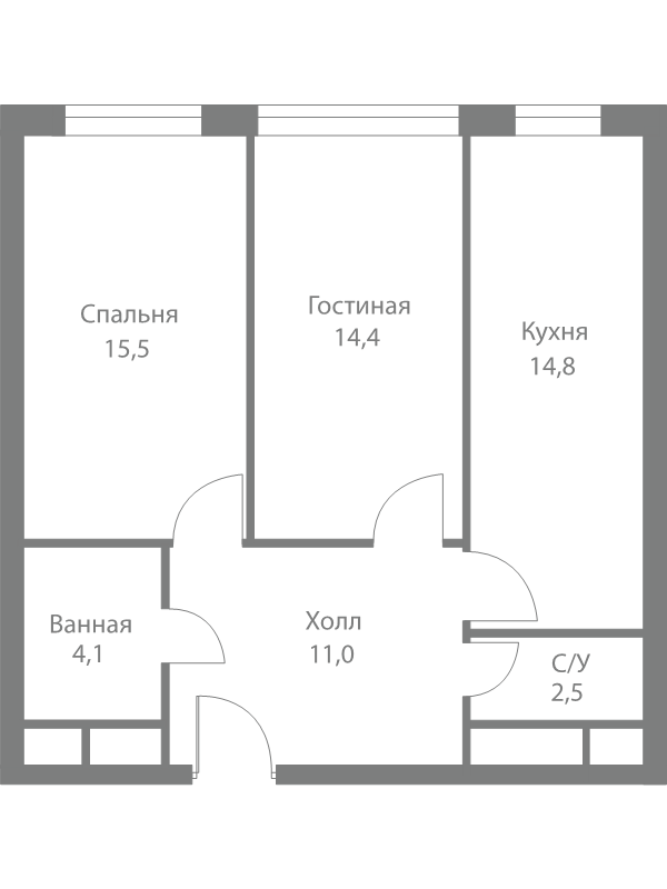 2 ккв 62,3 м²