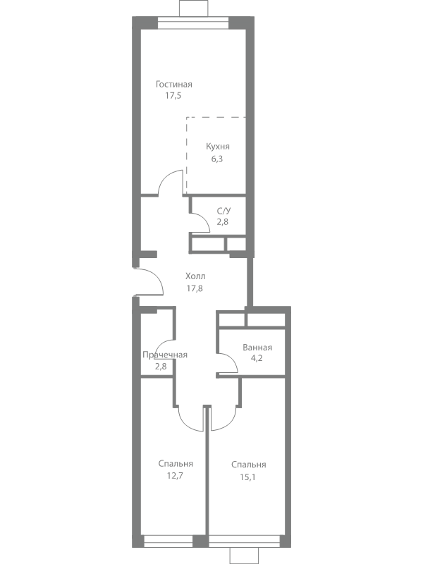 3 ккв (Евро) 79,2 м²