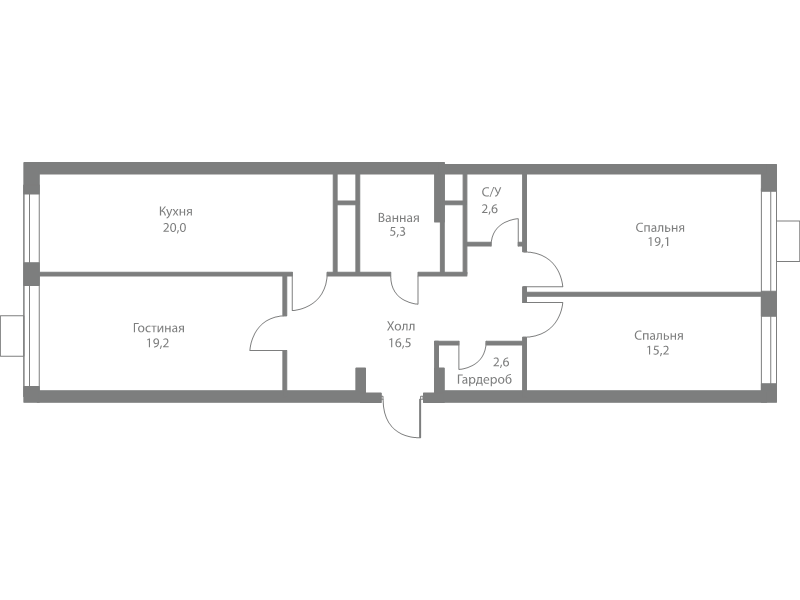 4 ккв (Евро) 100,5 м²