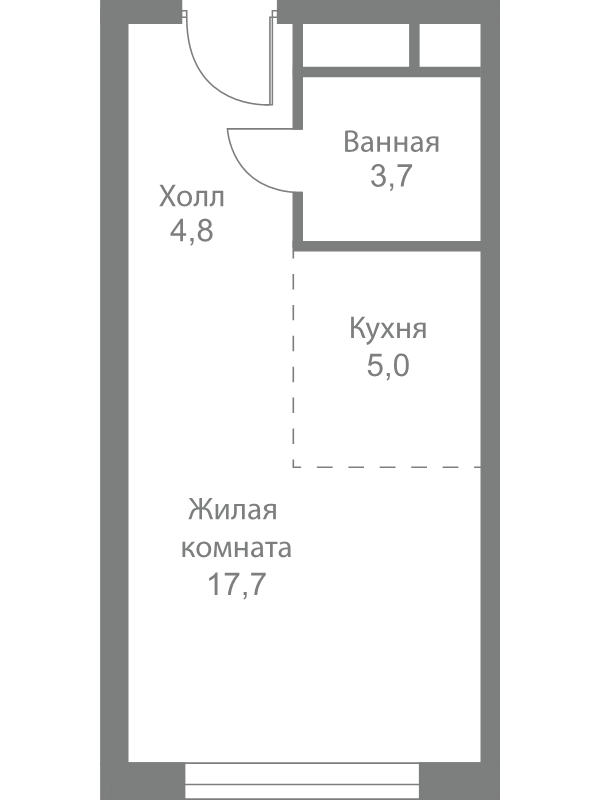 Студия 31,2 м²