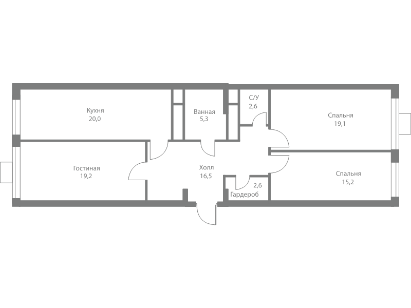 4 ккв (Евро) 100,5 м²