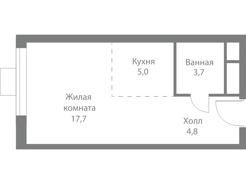 Студия 31,2 м²