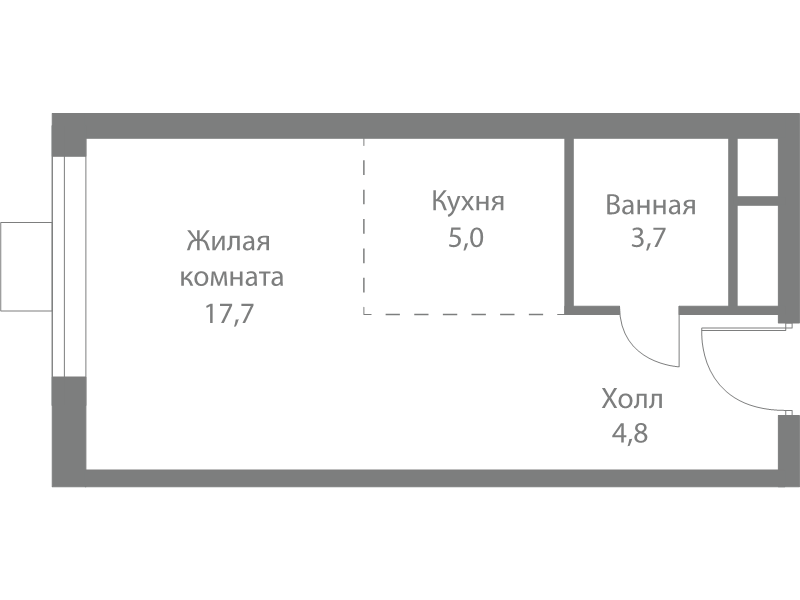 Студия 31,2 м²