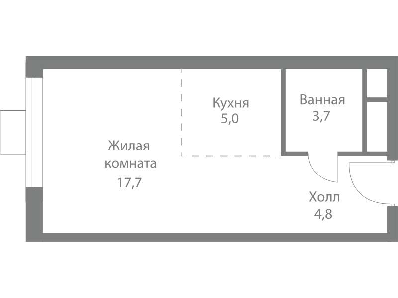 Студия 31,2 м²
