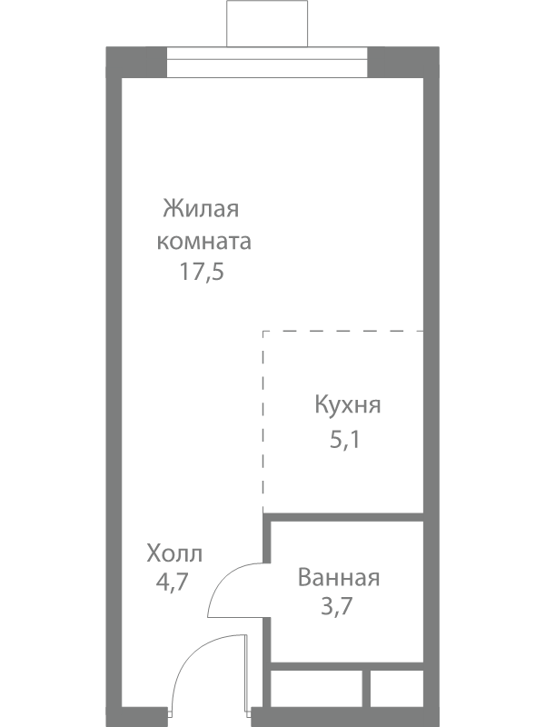 Студия 31 м²