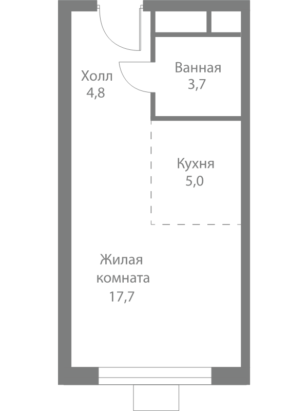 Студия 31,2 м²