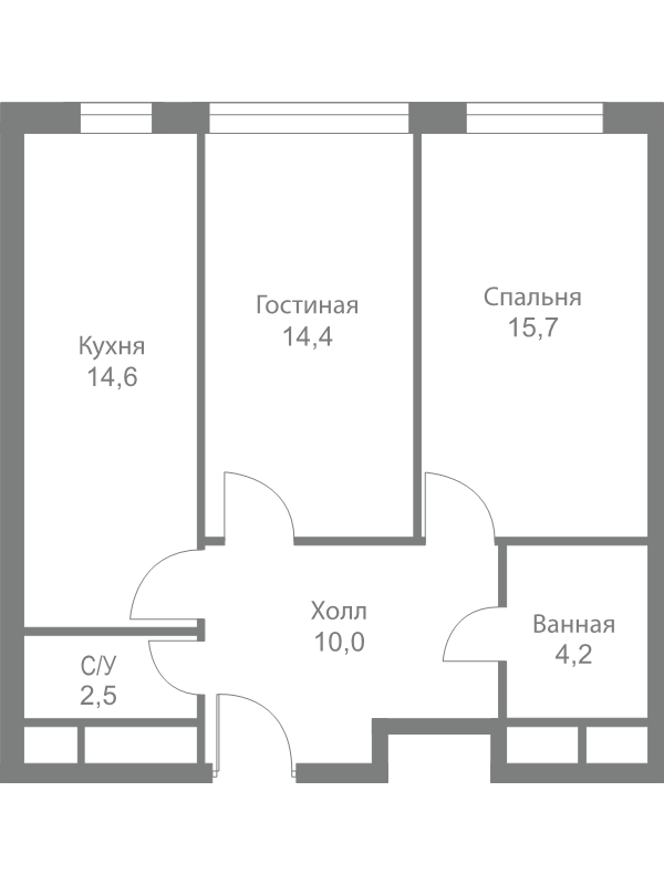 2 ккв 61,4 м²