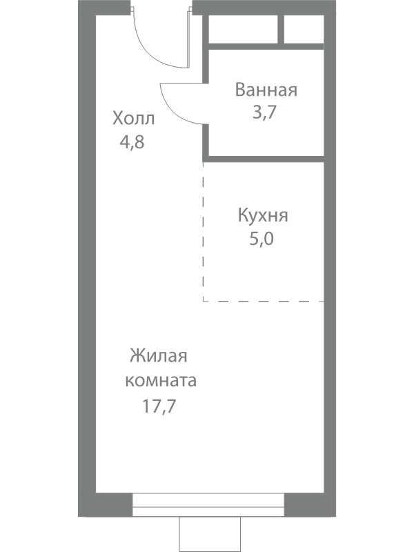 Студия 31,2 м²