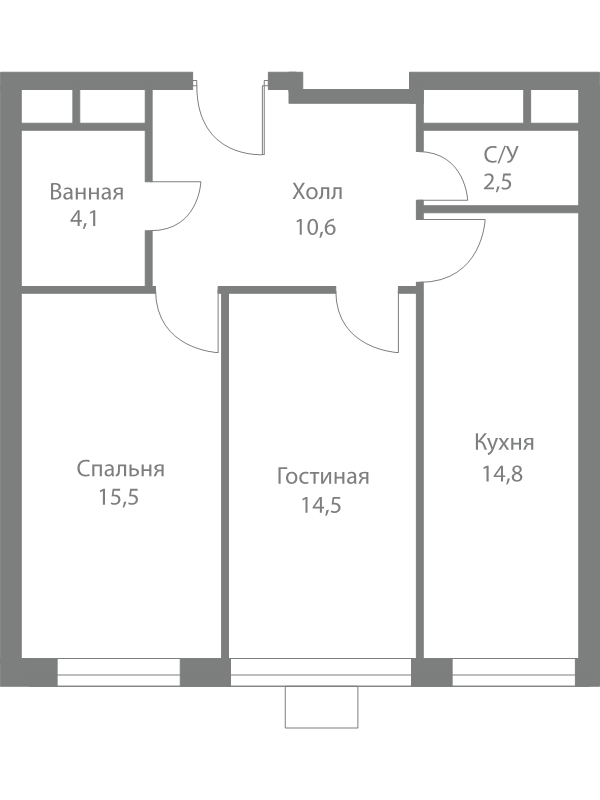 2 ккв 62 м²