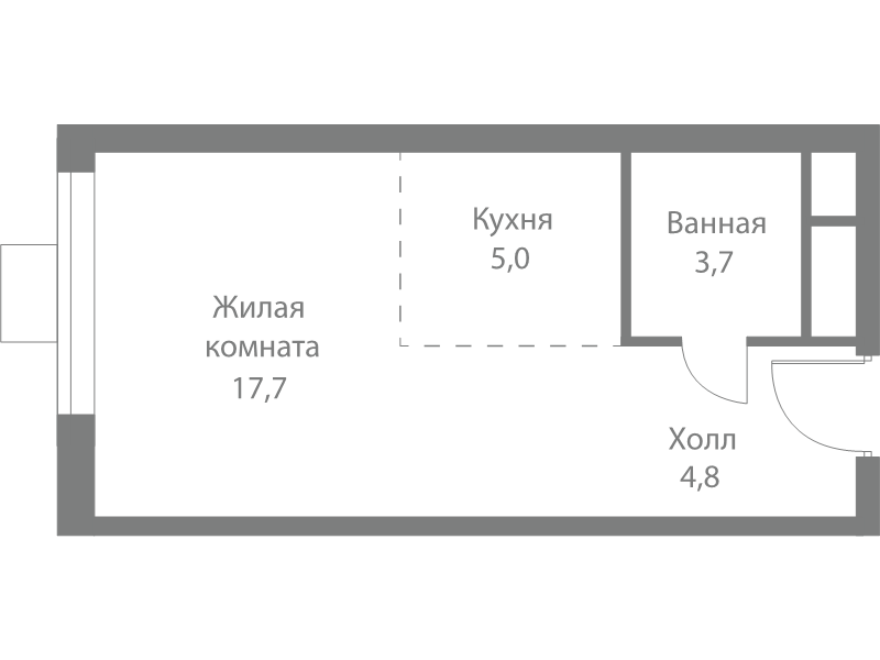 Студия 31,2 м²
