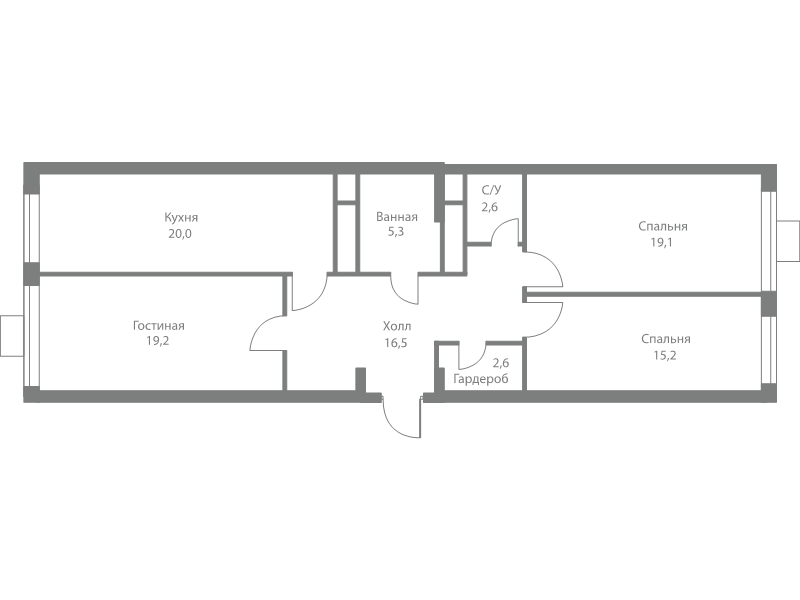 4 ккв (Евро) 100,5 м²