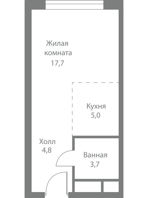 Студия 31,2 м²