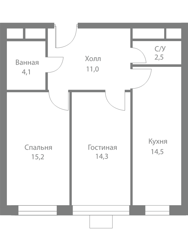 2 ккв 62,3 м²