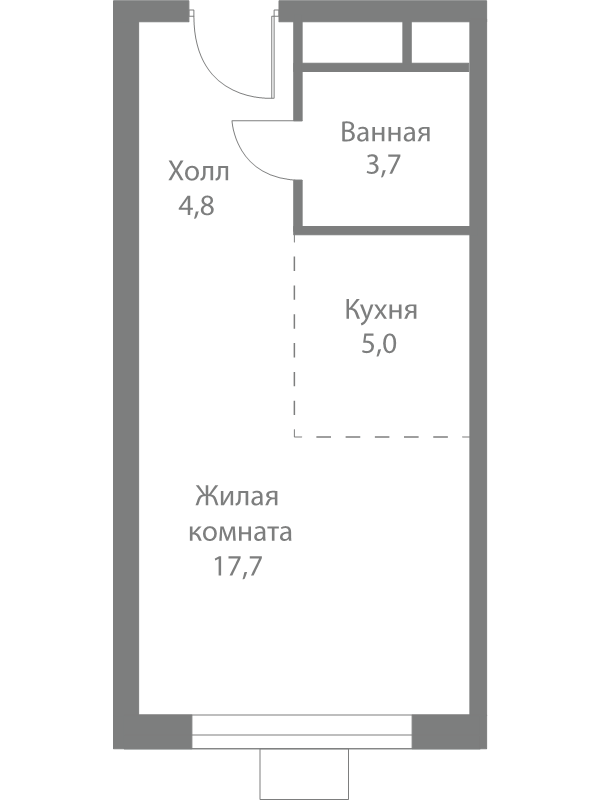 Студия 31,2 м²