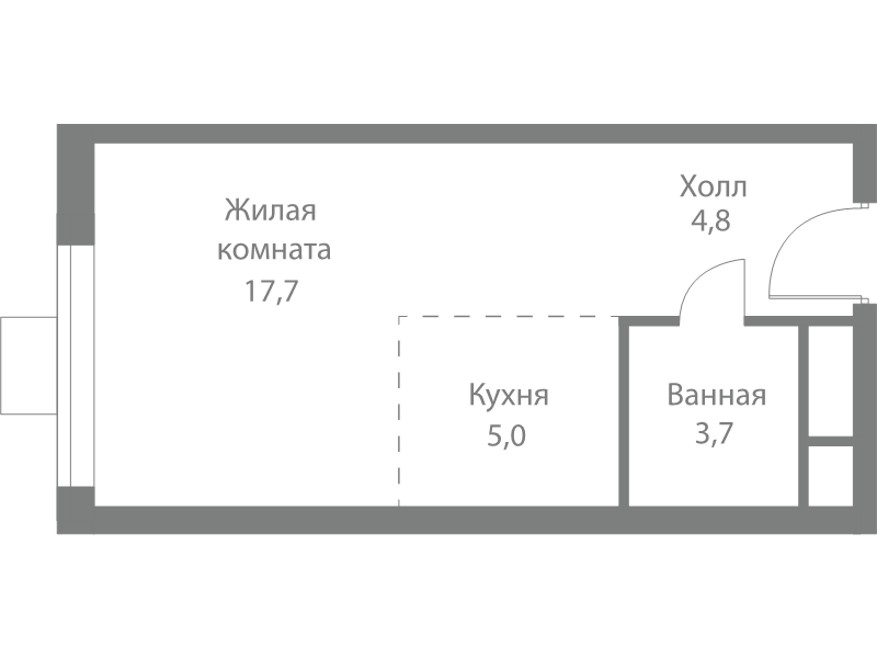 Студия 31,2 м²