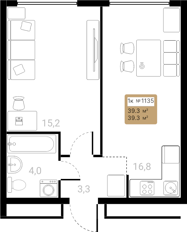 2 ккв (Евро) 39,3 м²