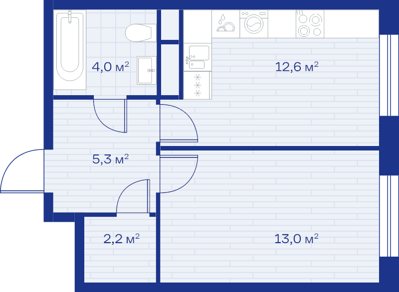 1 ккв 37,1 м²
