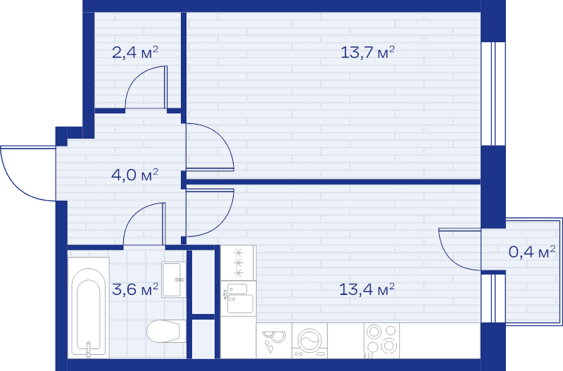 1 ккв 37,5 м²