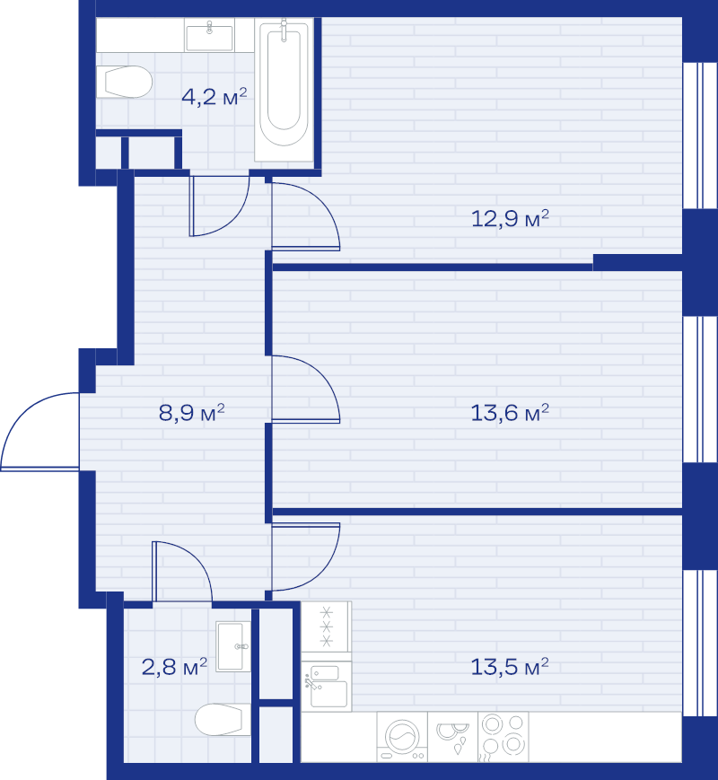 2 ккв 55,9 м²