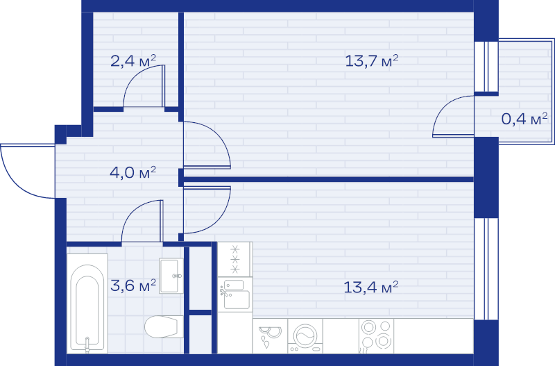 1 ккв 37,5 м²