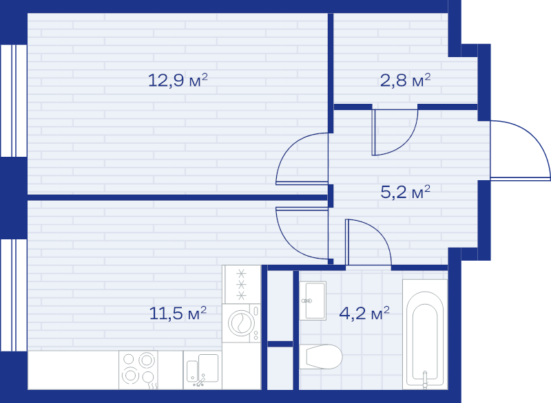 1 ккв 36,6 м²
