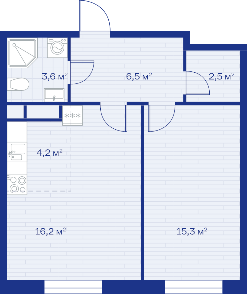 2 ккв (Евро) 48,3 м²