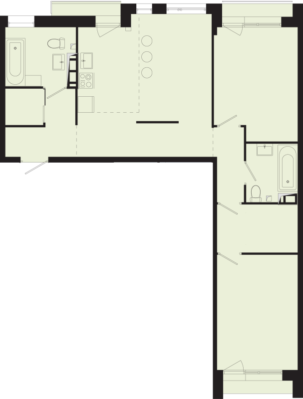 3 ккв (Евро) 74,6 м²