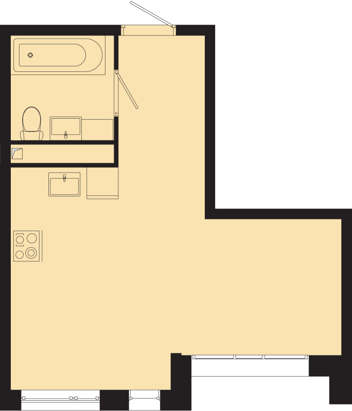 Студия 29,4 м²
