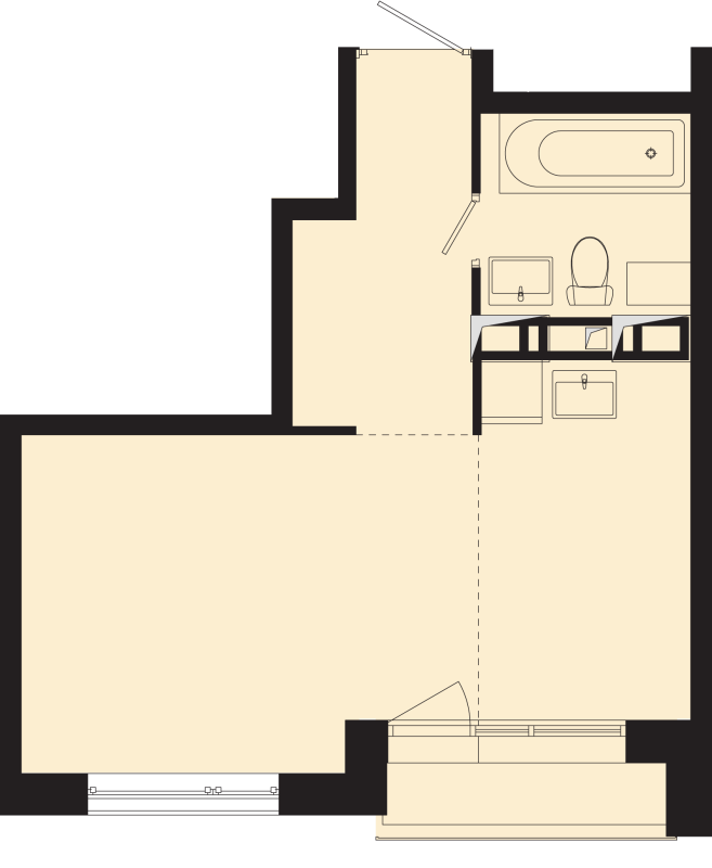Студия 28,2 м²