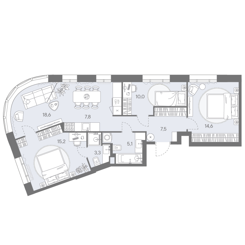 4 ккв (Евро) 82,1 м²