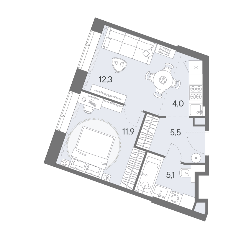 2 ккв (Евро) 38,8 м²