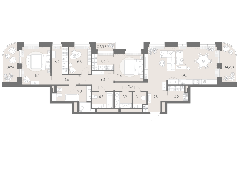 4 ккв (Евро) 135,1 м²