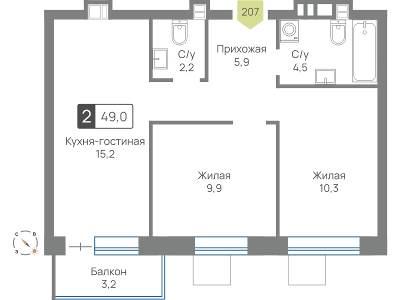 3 ккв (Евро)