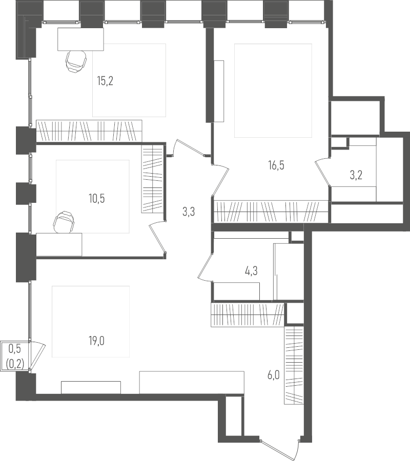 4 ккв (Евро) 78,2 м²