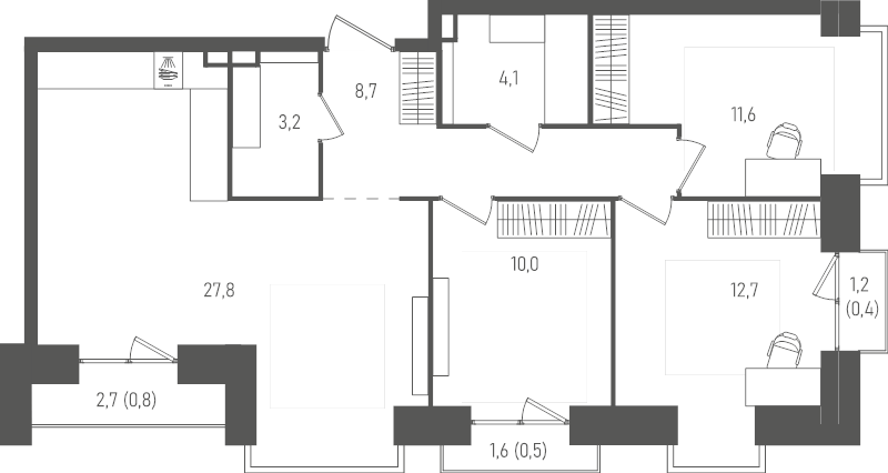 4 ккв (Евро) 79,8 м²
