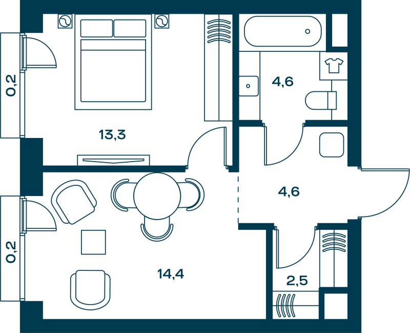 1 ккв 41,2 м²