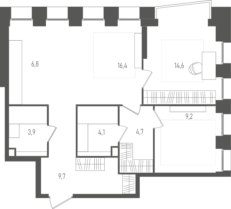 3 ккв (Евро) 69,4 м²