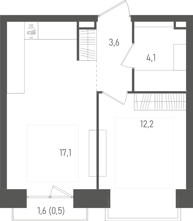 2 ккв (Евро) 37,5 м²