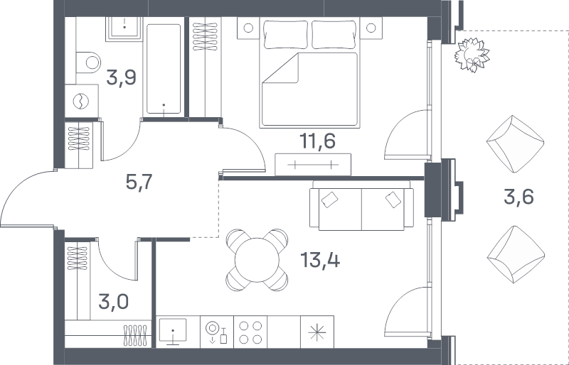 1 ккв 41,2 м²