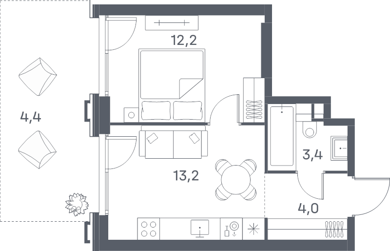 1 ккв 37,2 м²