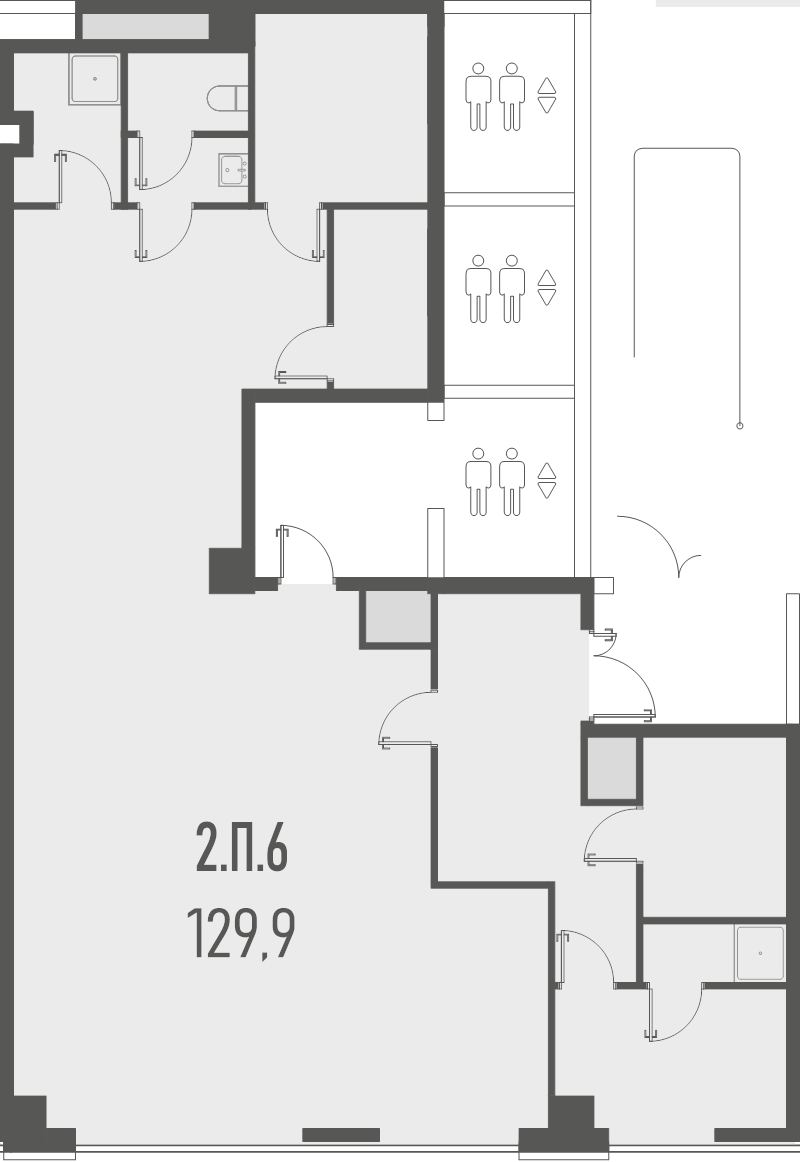 К. пом 129,9 м²