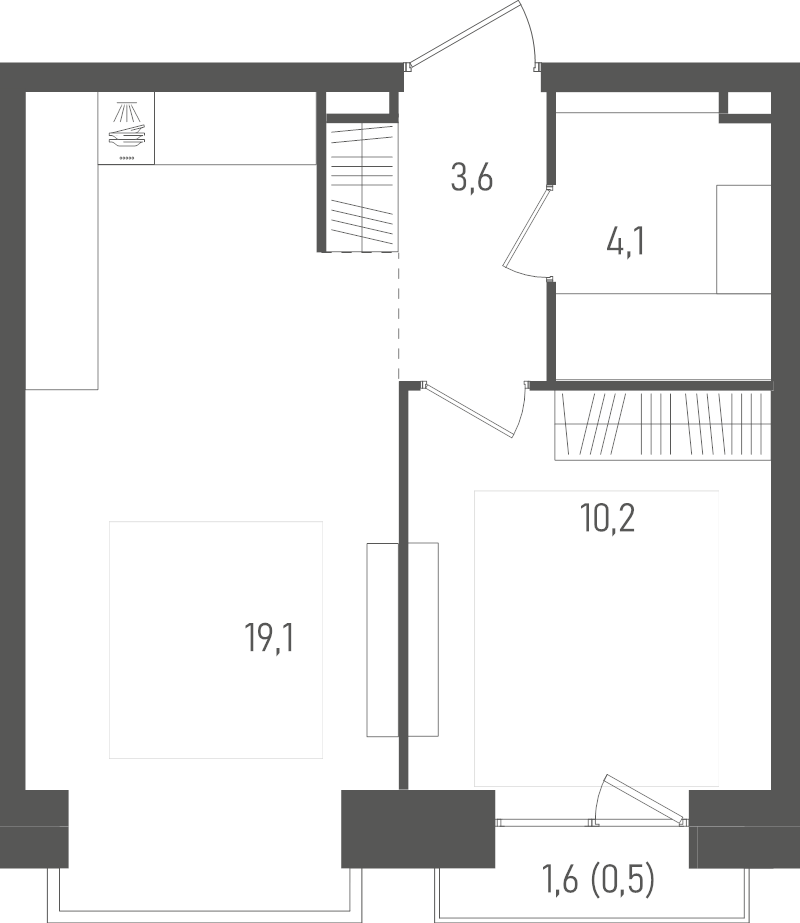 2 ккв (Евро) 37,5 м²